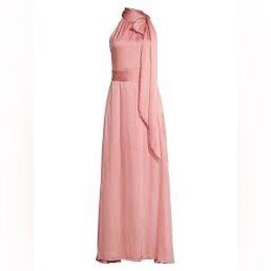 Sachin & Babi Kayla Gown Size 14 Rouge One Shoulder Halter Tie Formal Dress